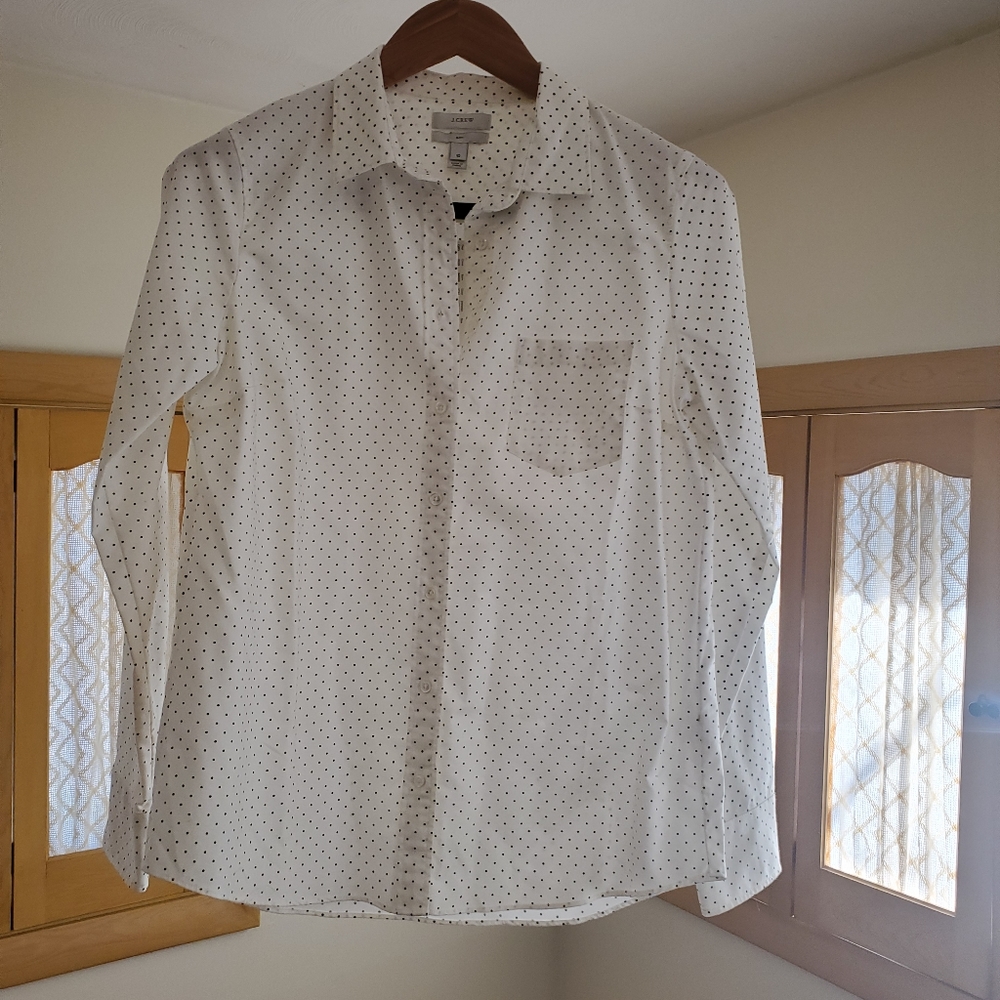 J. Crew Pin Dot Boy Shirt